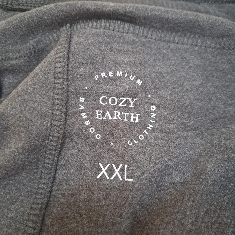Cozy Earth Dark Grey Bamboo Soft Smooth Comfy Stretch Jogger Pant Size XXL - Picture 4 of 6